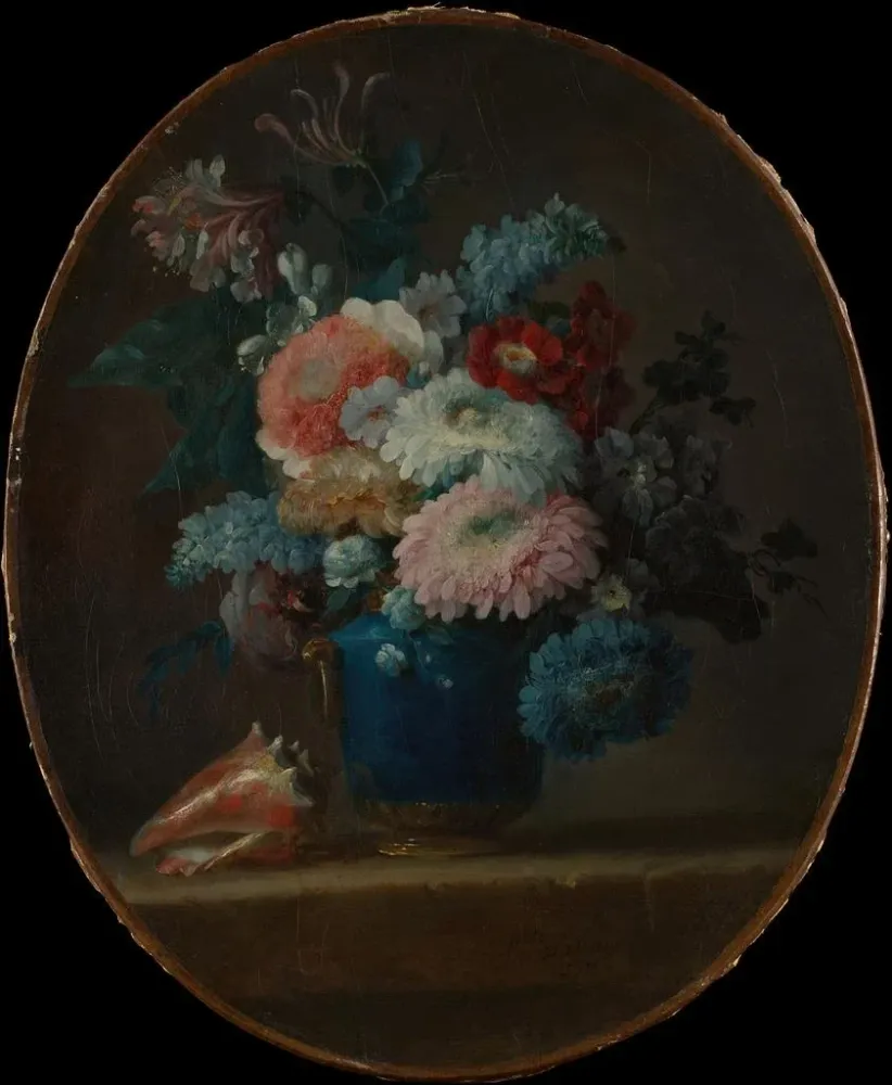 Gemälde Vase de fleurs et coquillage - Anne Vallayer-Coster | Kunstdruck