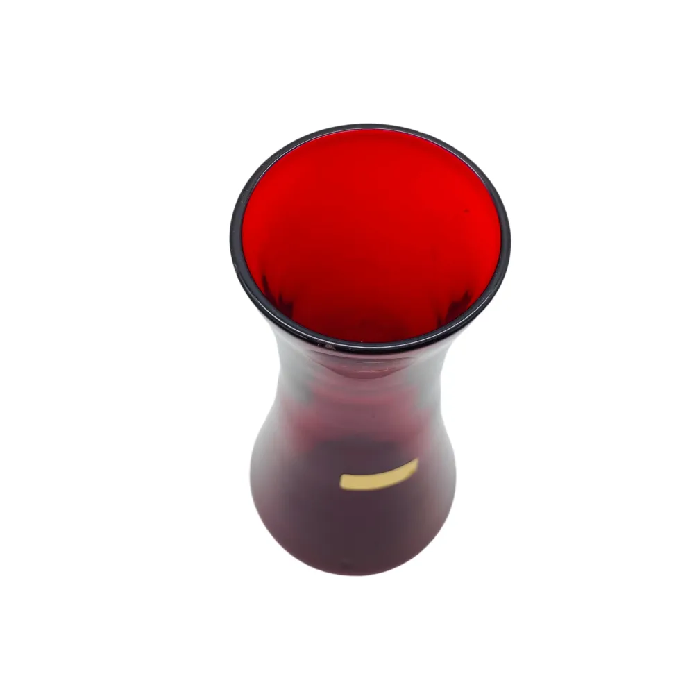 Glashütte Rheinpfalz Vase Vintage rot Glas 60er 70er Jahre
