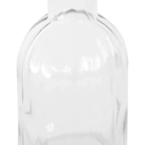 Glasvase TRAIO Vase Blumenvase Pressglas Rillen klein transparent H/dia: 14/7,5cm