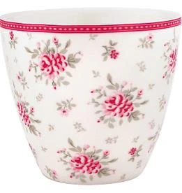 Greengate Latte Cup Flora white
