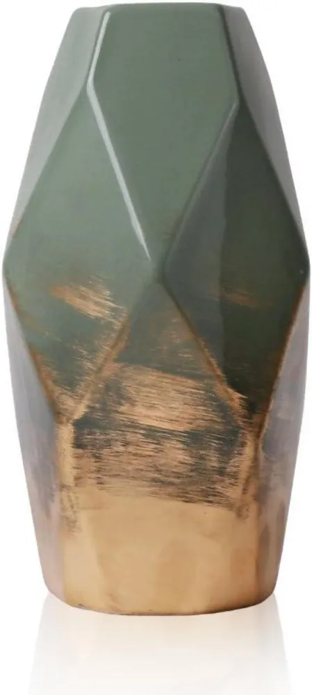 Grüne Keramikvase 20cm für Pampasgras - Moderne Deko