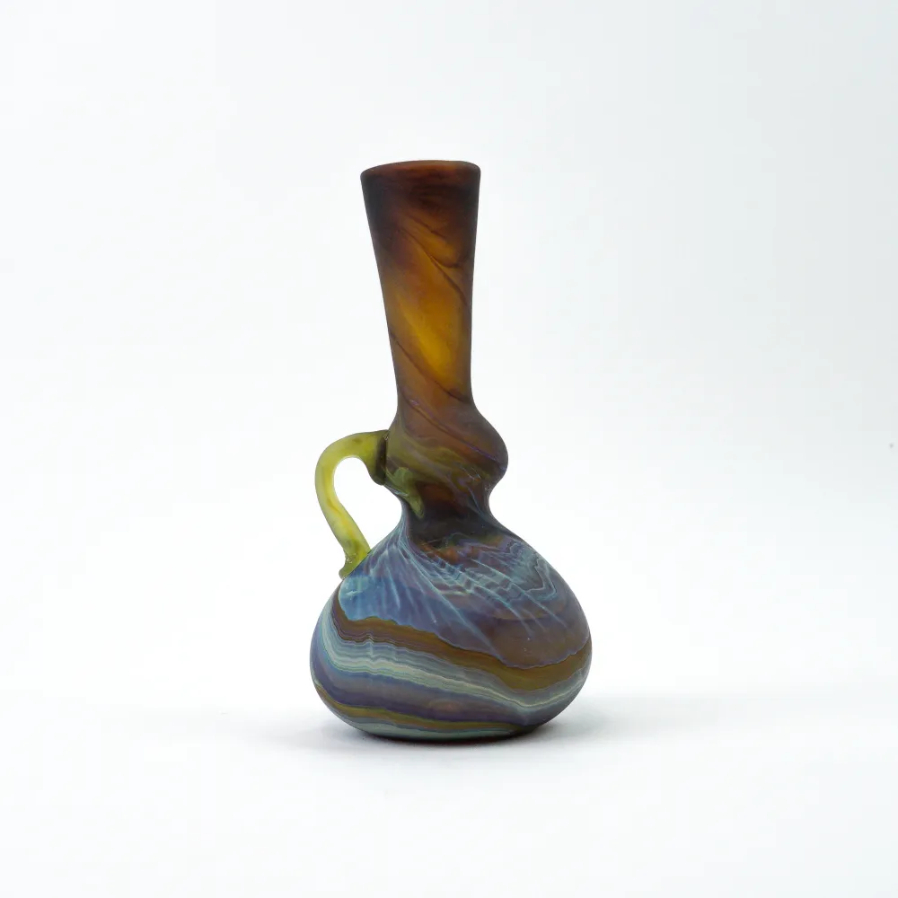 Hebron Mini- Karaffe / Vase Braun – Recyceltes Glas & Handgeblasen