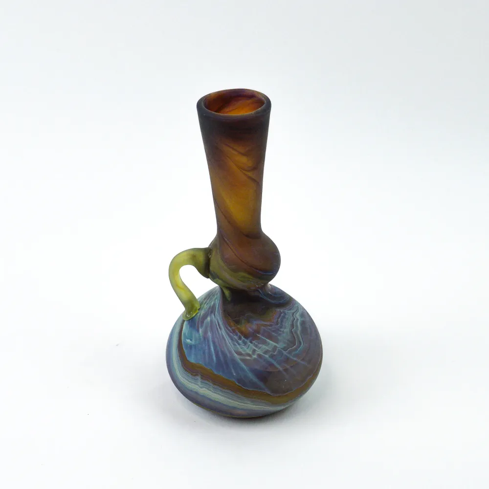 Hebron Mini- Karaffe / Vase Braun – Recyceltes Glas & Handgeblasen