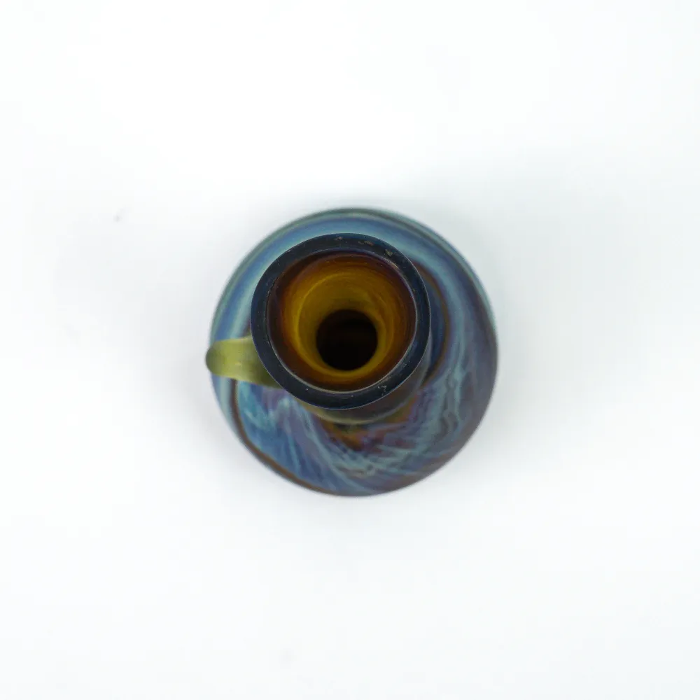 Hebron Mini- Karaffe / Vase Braun – Recyceltes Glas & Handgeblasen