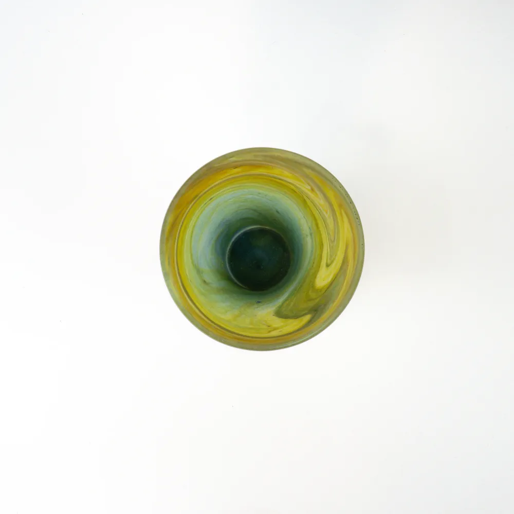Hebron Vase Limetten Grün – Recyceltes Glas & Handgeblasen