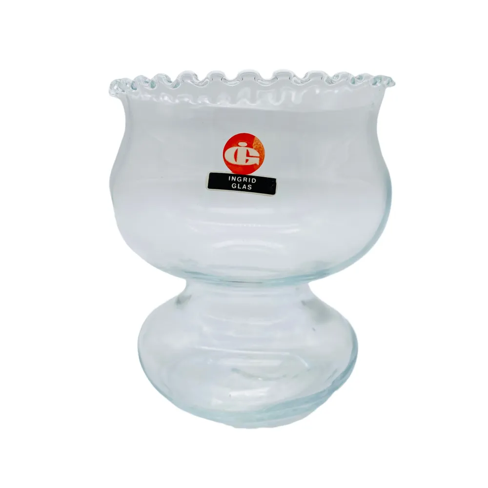 INGRID Glas Vase 60er 70er Jahre Vintage
