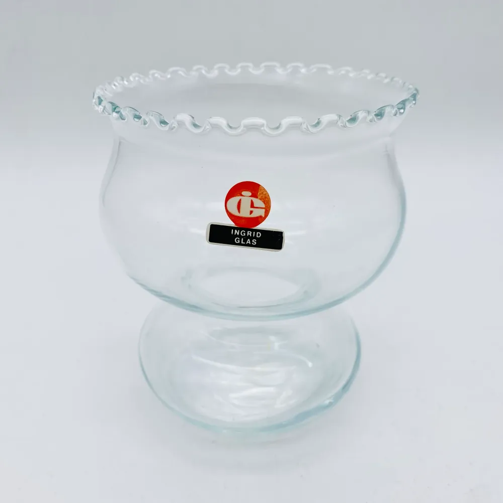 INGRID Glas Vase 60er 70er Jahre Vintage