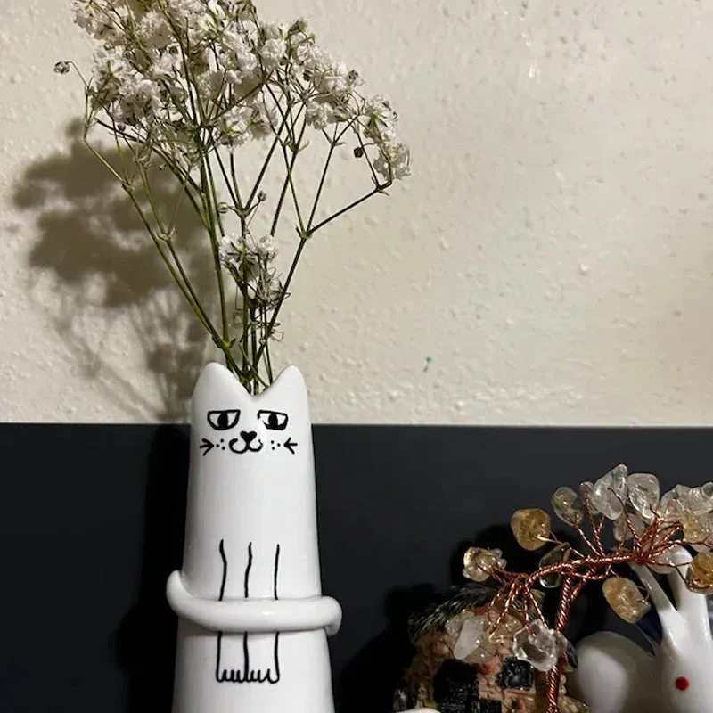 Katze Kleine Vase