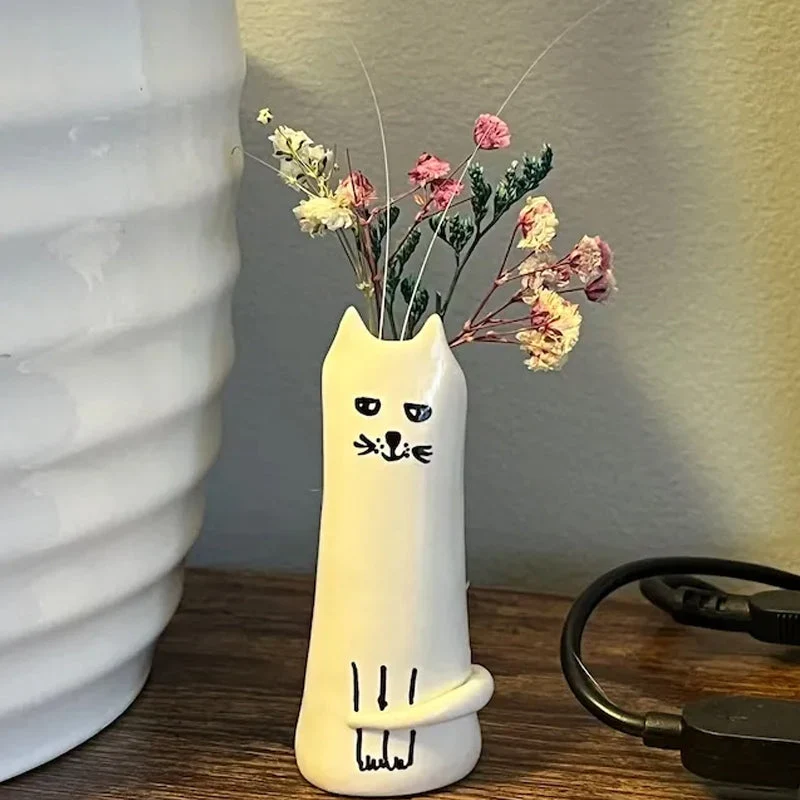 Katze Kleine Vase