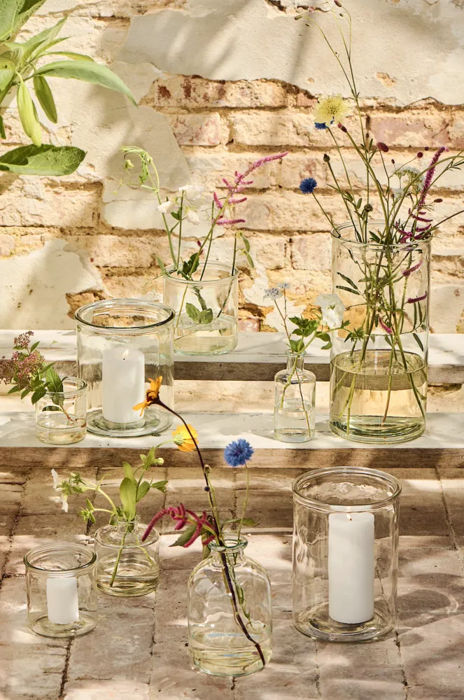Ib Laursen / Vase Hannah klares zylindrisches Glas