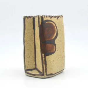 Mid-Century Bente Jessen Denmark Studiokeramik Vase 1970s abstrakte moderne dänische Kunstkeramik