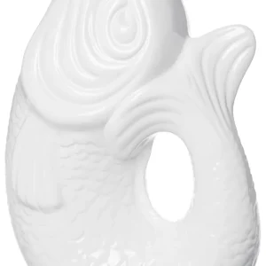 Monsieur Carafon, Fisch, Vase, L, weiß, 2,7 Liter