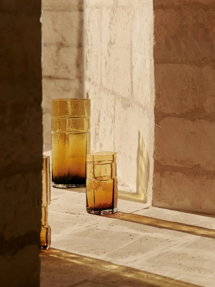 Muro Vase - Small - Recycled Amber