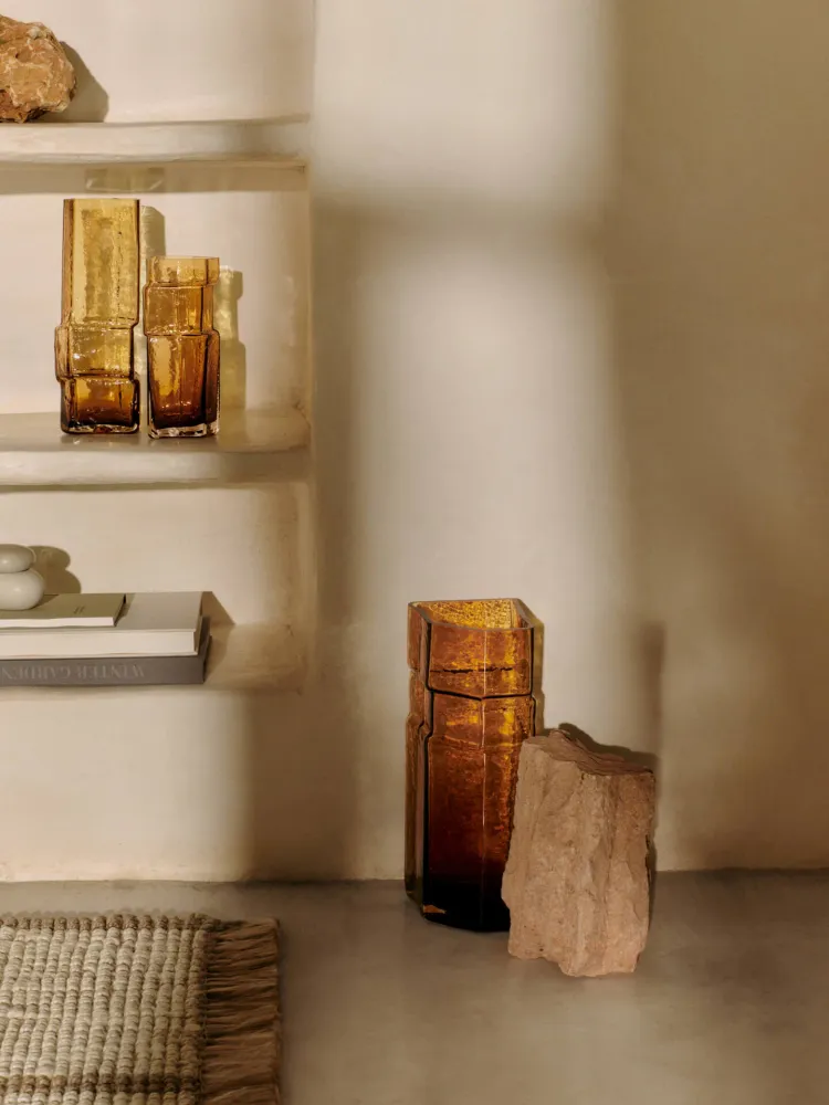 Muro Vase - Small - Recycled Amber