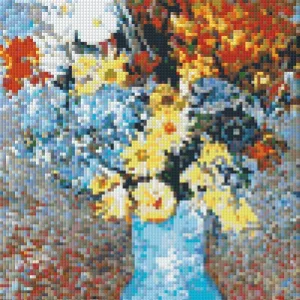 Pixelhobby Klassik Vorlage - Blume blauer Vase