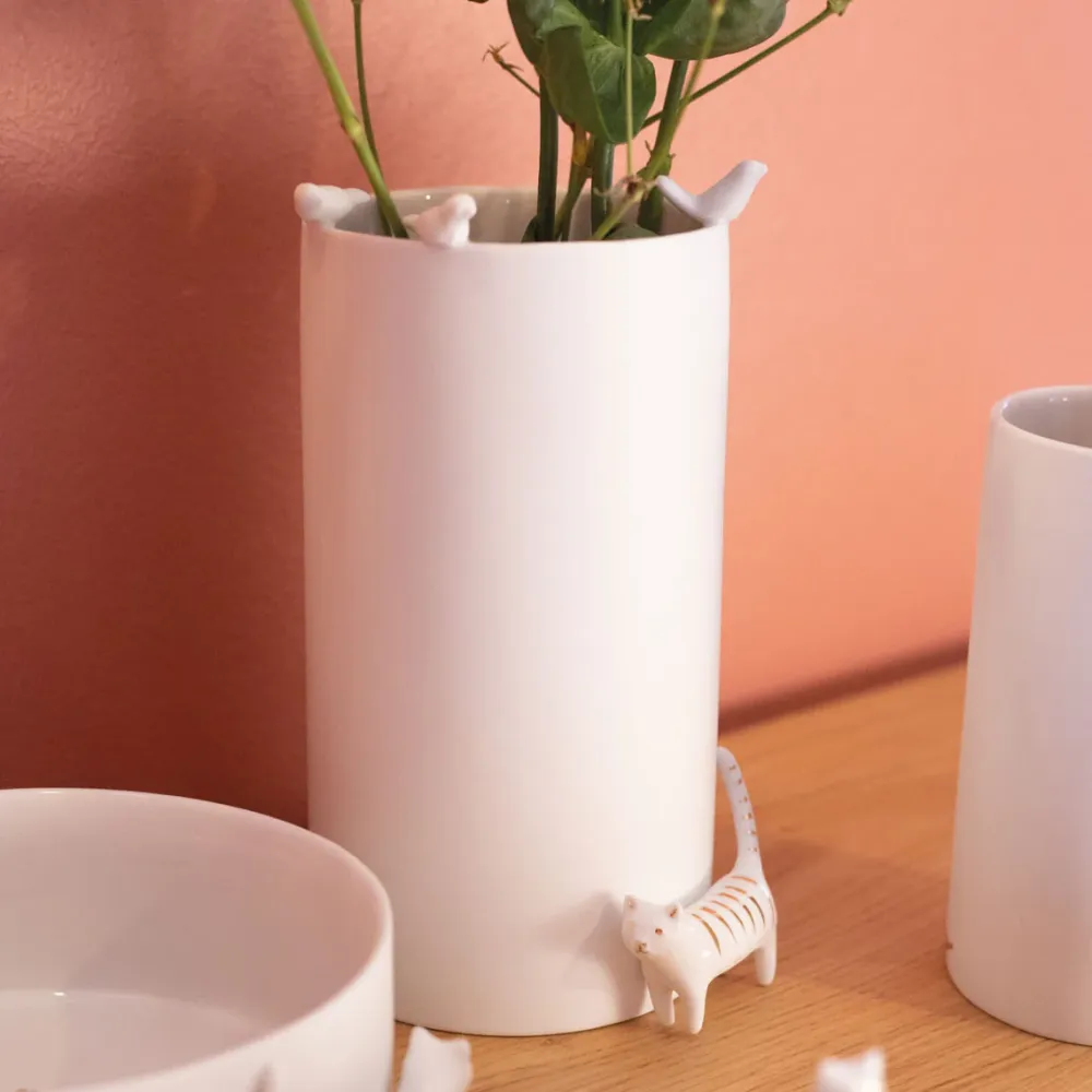 Porzellangeschichten. Vase "Vogelschwarm"