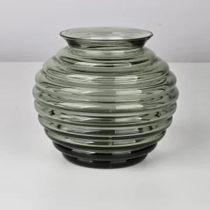 RICHARD LAUCKE felicitas vase VLG Weißwasser Bauhaus Design Glas Rauchglas 1939