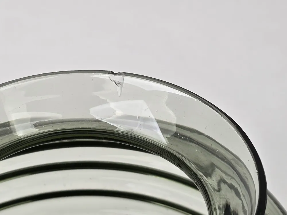 RICHARD LAUCKE felicitas vase VLG Weißwasser Bauhaus Design Glas Rauchglas 1939