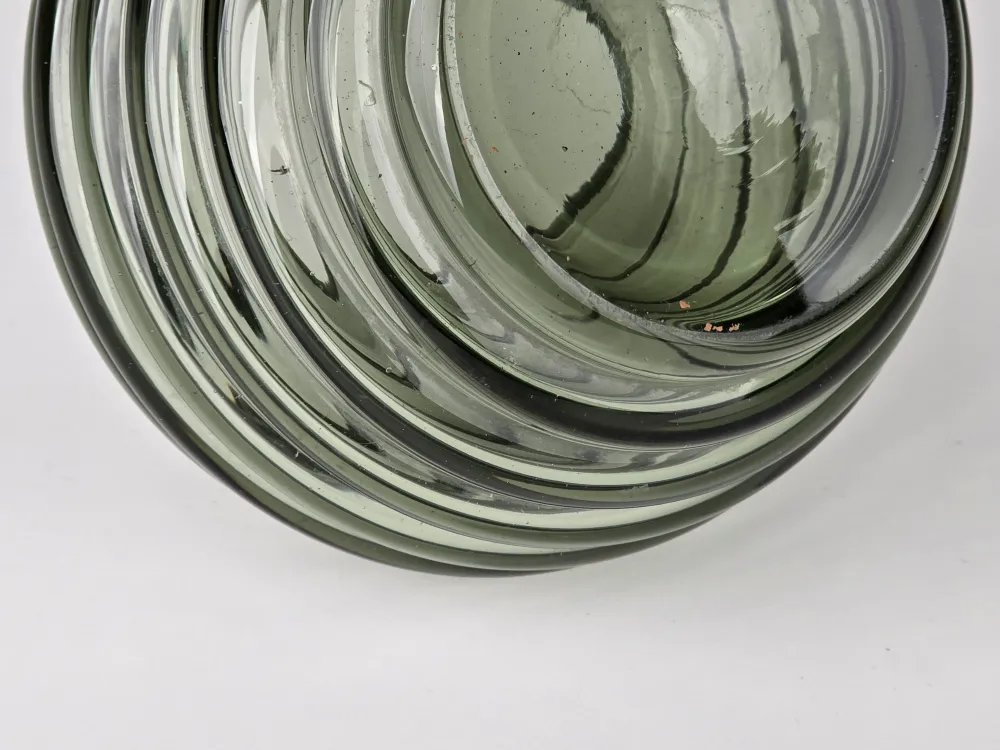 RICHARD LAUCKE felicitas vase VLG Weißwasser Bauhaus Design Glas Rauchglas 1939