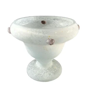 SCAVO Vintage Vase Noppen 14,7 cm 50er 60er MID CENTURY Glas Satinato