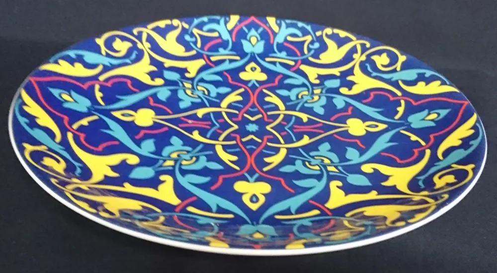 SPEISETELLER - Porzellan, Flora Abstrakt Geometrisch Zeichen Motiv Dekor