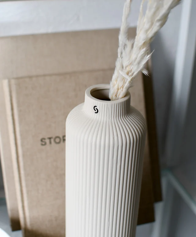 Storefactory Adala Vase beige gerade hoch Keramik