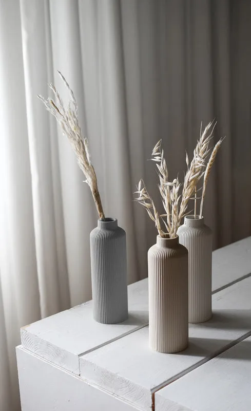 Storefactory Adala Vase beige gerade hoch Keramik