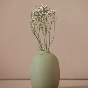 Storefactory Vase Albacken oval grün