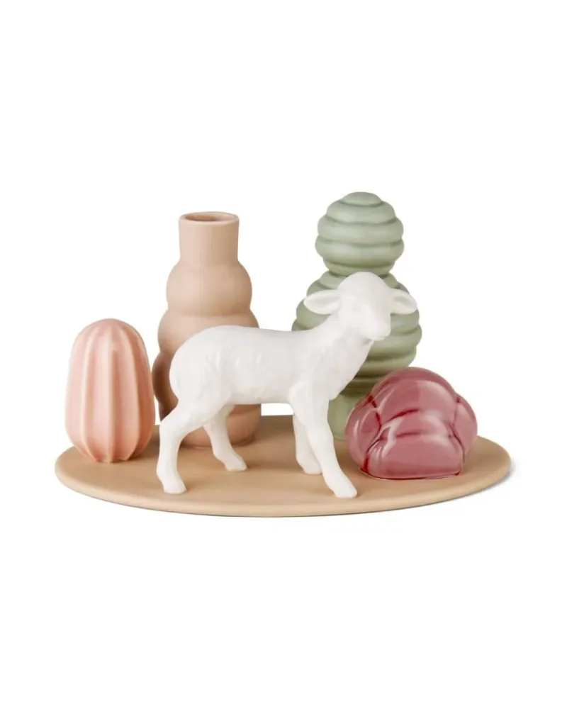 Sweet Stories Lamb Vase Dusty Rose