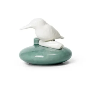 Sweet Stories VASE KINGFISHER PEACOCK