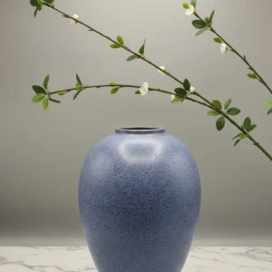 Tonvase 30cm Blau Antiquität Keramik Vase Vintage Deko