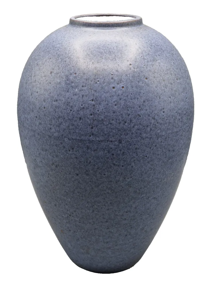 Tonvase 30cm Blau Antiquität Keramik Vase Vintage Deko