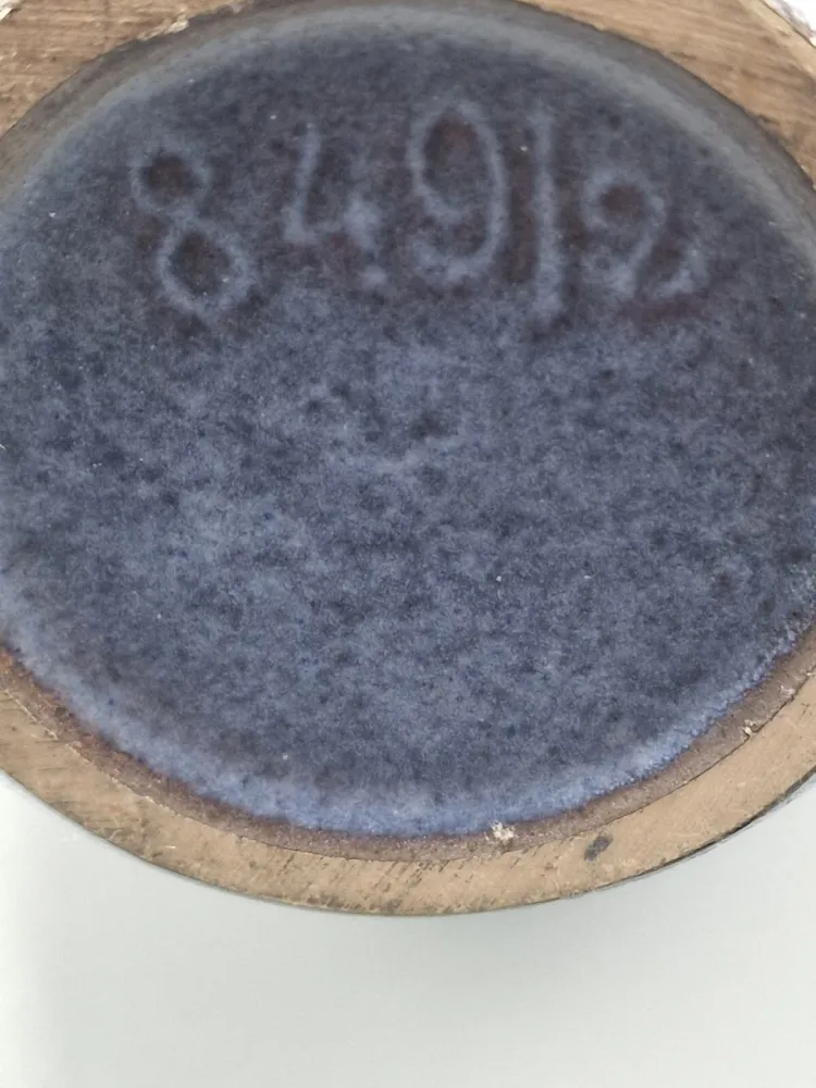 Tonvase 30cm Blau Antiquität Keramik Vase Vintage Deko