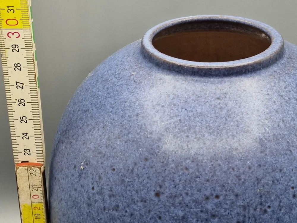 Tonvase 30cm Blau Antiquität Keramik Vase Vintage Deko