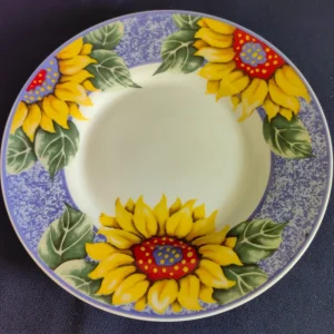 UNTERTASSE - Porzellan, Flora Sommer Sonnenblumen Blüten Motiv Dekor