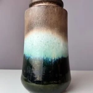 Vase 549-27 grün braun von Scheurich West Germany