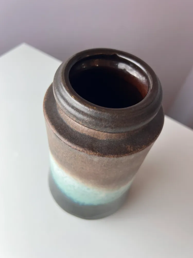 Vase 549-27 grün braun von Scheurich West Germany