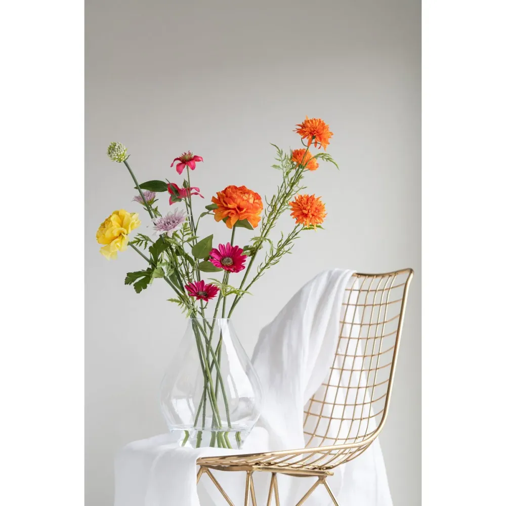 Vase Abby aus Glas Transparent – Große Dekovase 28 cm von J-Line