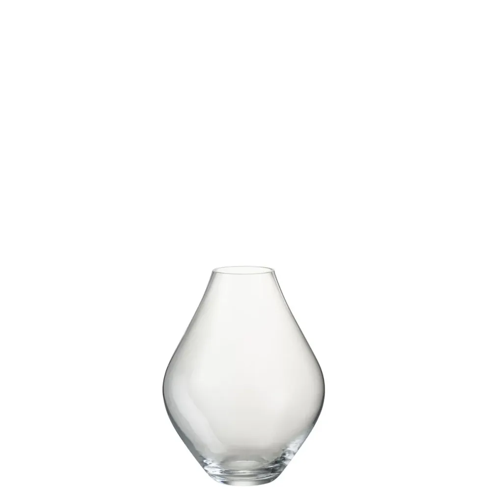Vase Abby aus Glas Transparent – Große Dekovase 28 cm von J-Line