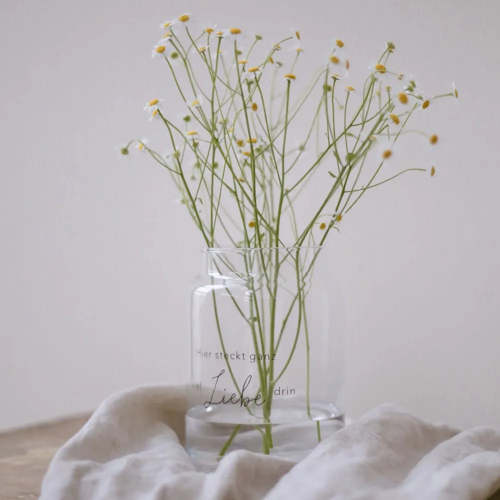 Vase aus Glas groß Liebe