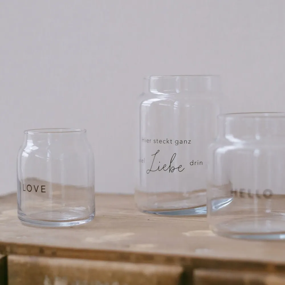Vase aus Glas groß Liebe