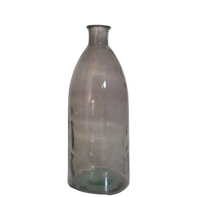 Vase aus recyceltem Glas H61 cm - Grau