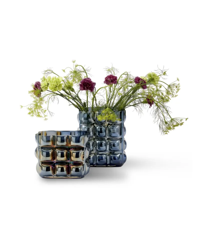 Vase BUBBLE dunkelblau