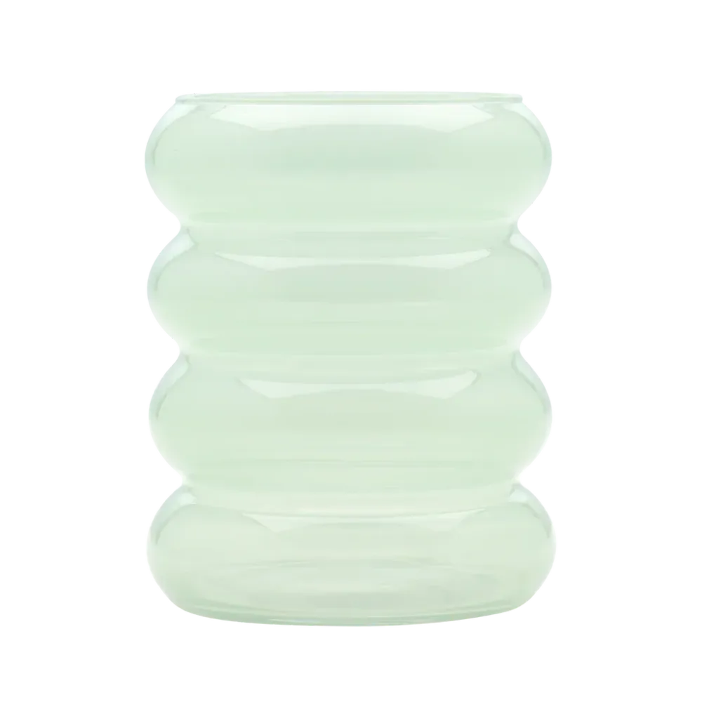 Vase BUBBLE grünes Glas