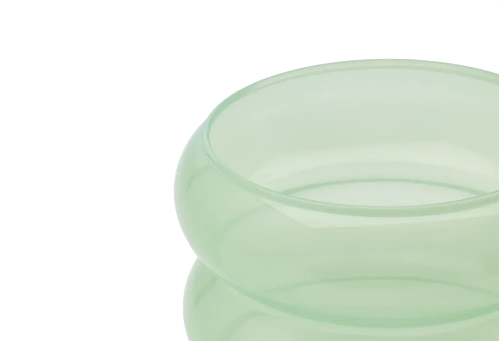 Vase BUBBLE grünes Glas