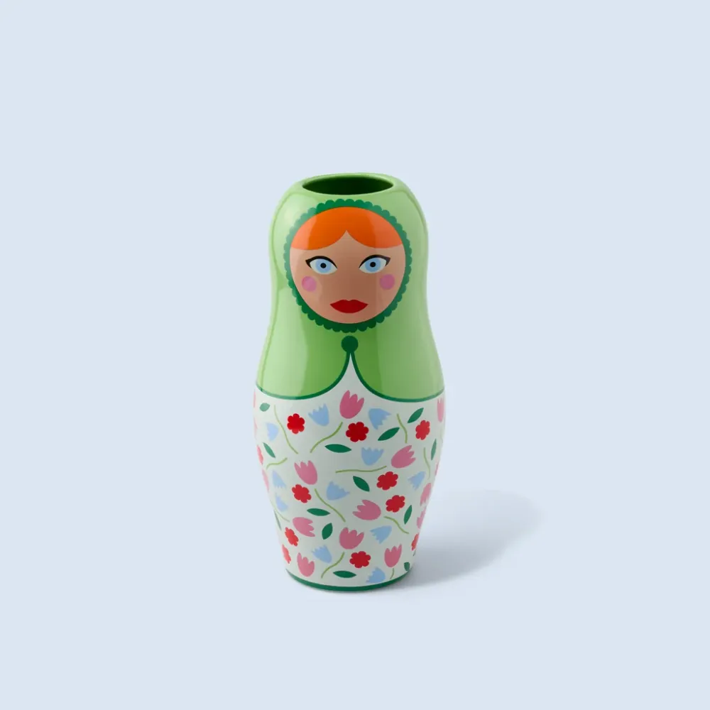 Vase „Doll Flower“ | Figurative Vase mit Blumendetails | Fluid Market