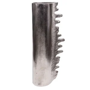 Vase "Marlene", 44 cm, Metall Alu, Farbe Silber