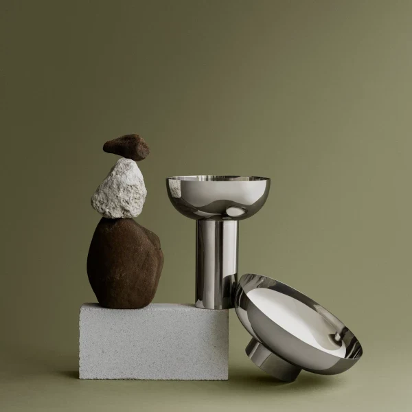 Vase -MIYABI- stainless steel Blomus