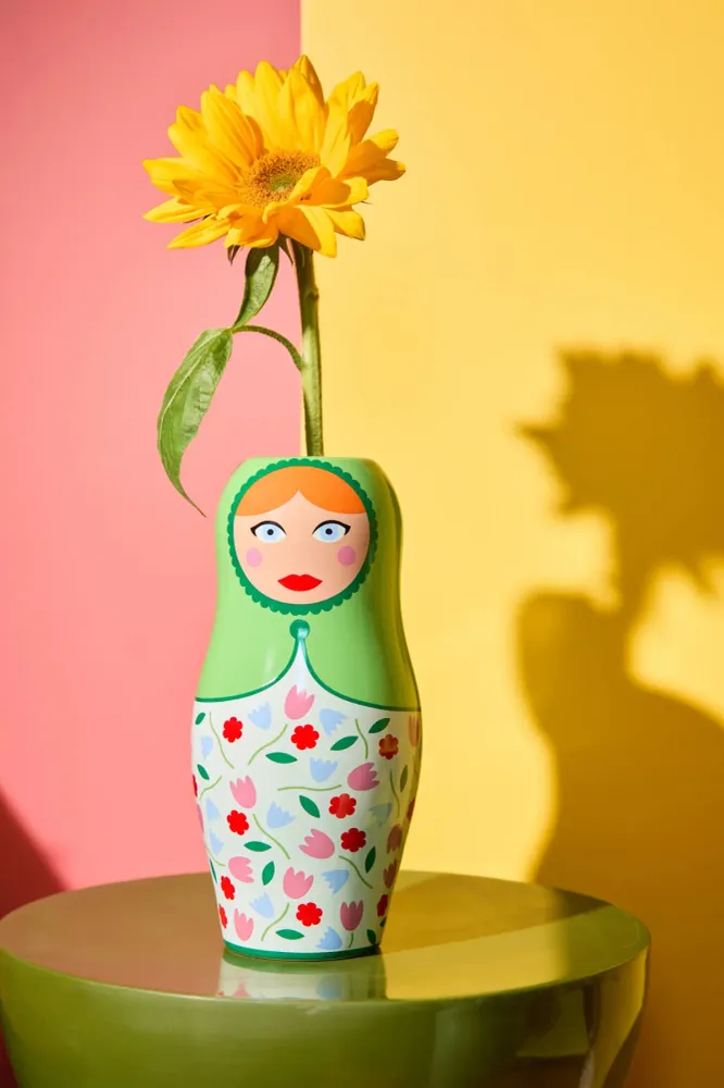 Vase - Puppe - Blumen - AAVSERUSSIANFLW - Fluid Market - Wohnen