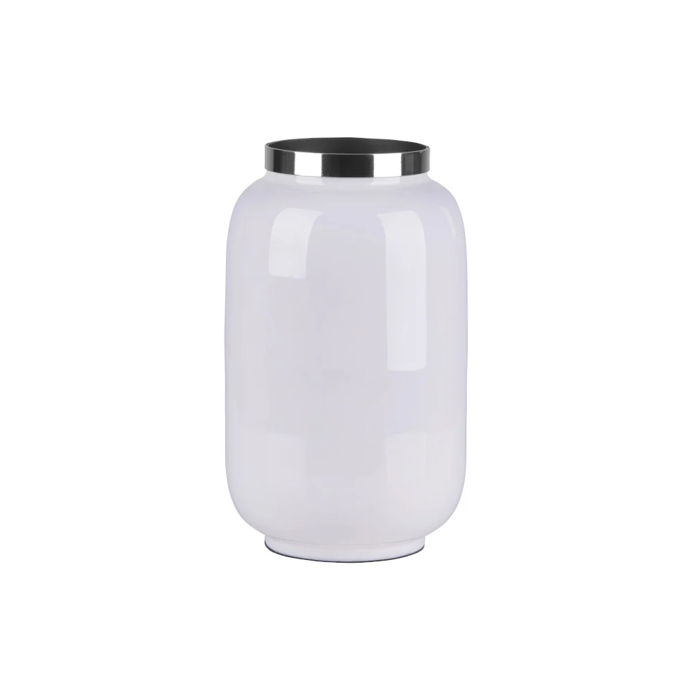 Vase SAIGON S weiss- silber 20 cm